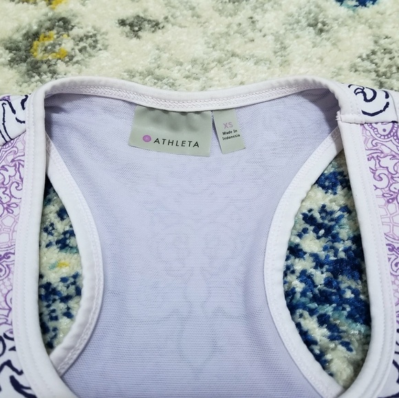 Athleta Racerback Tinker Top Cinch Hem Purple XS - Picture 4 of 7